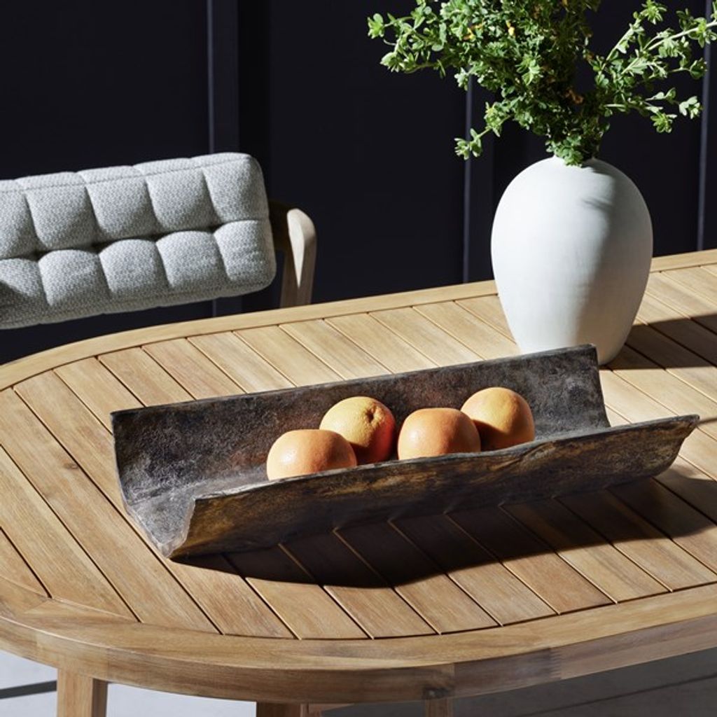 Jagen Outdoor Tray-Rustic Cast Aluminum