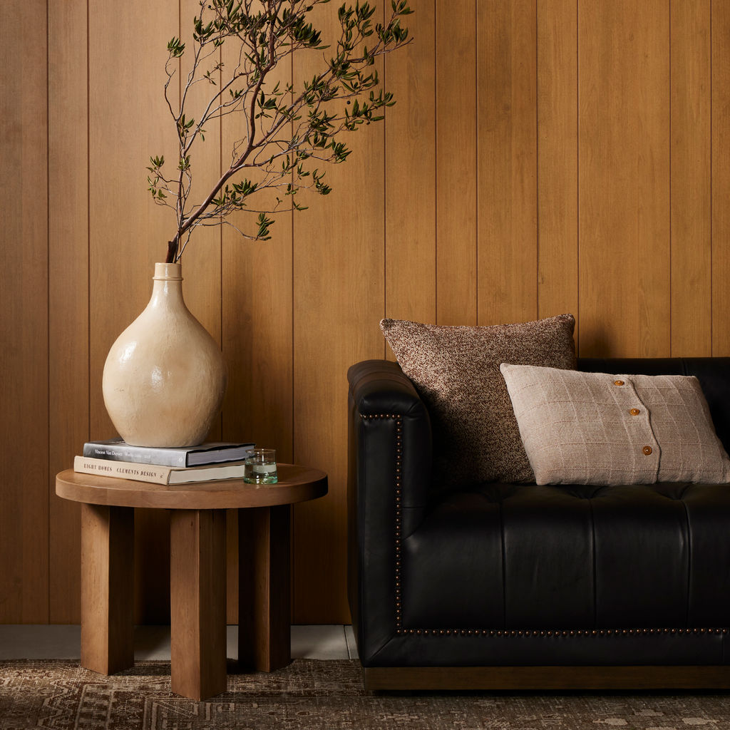 Mesa End Table, Light Brushed Parawood