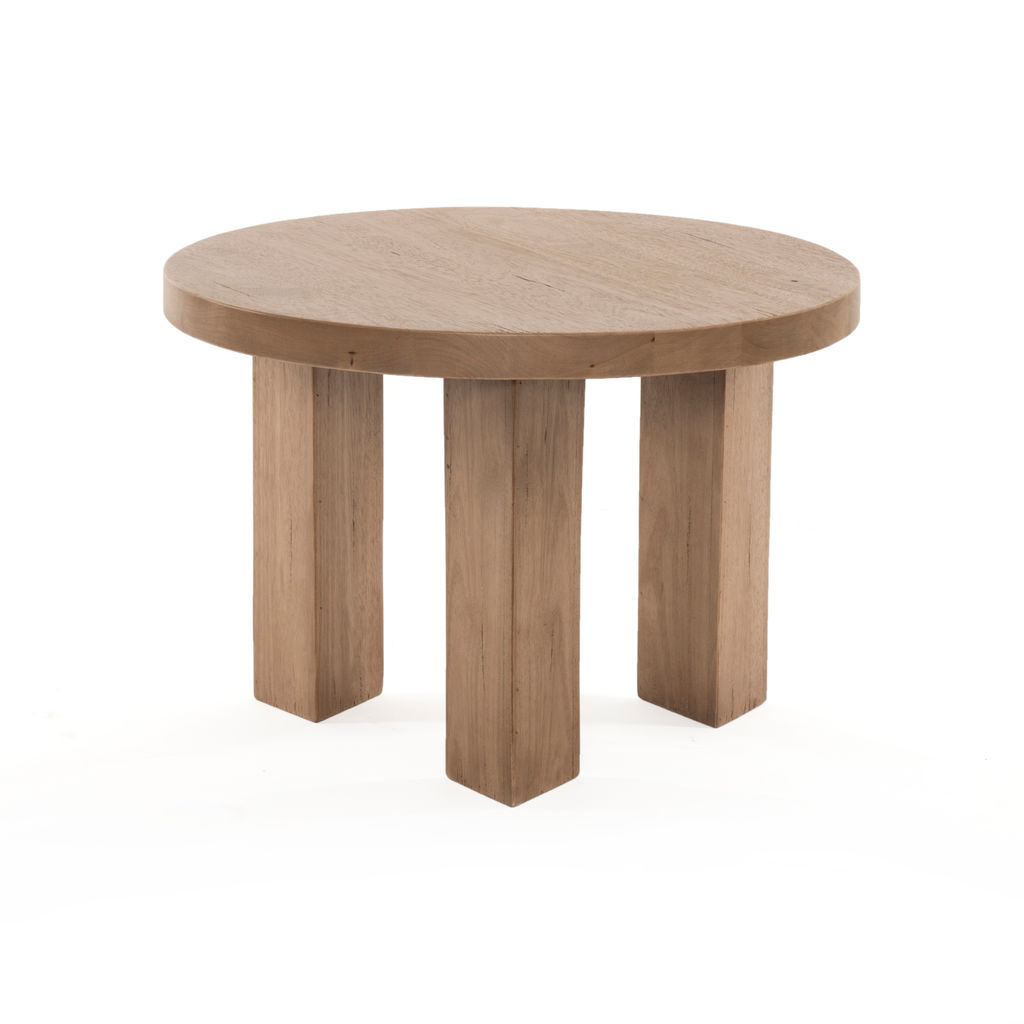 Mesa End Table, Light Brushed Parawood