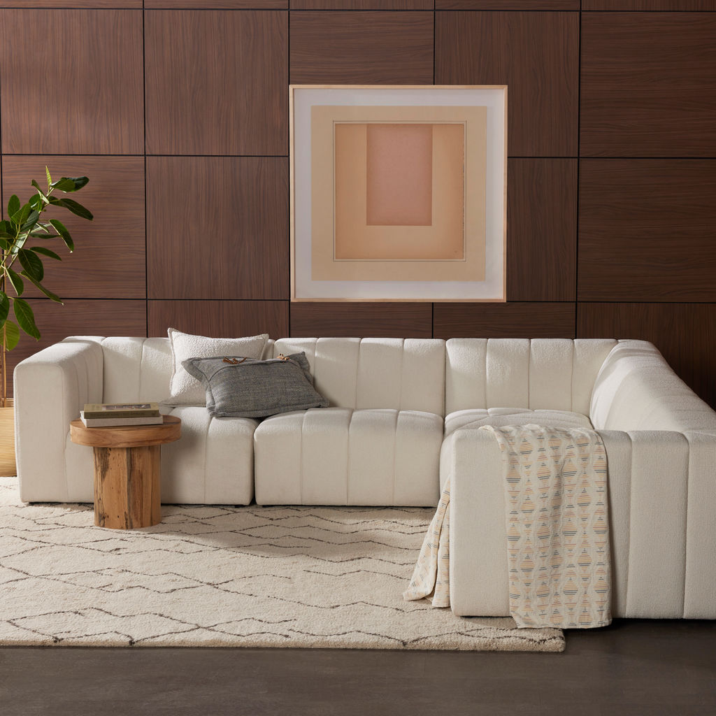 Langham Channeled 5-Piece Sectional, Fayette Cloud