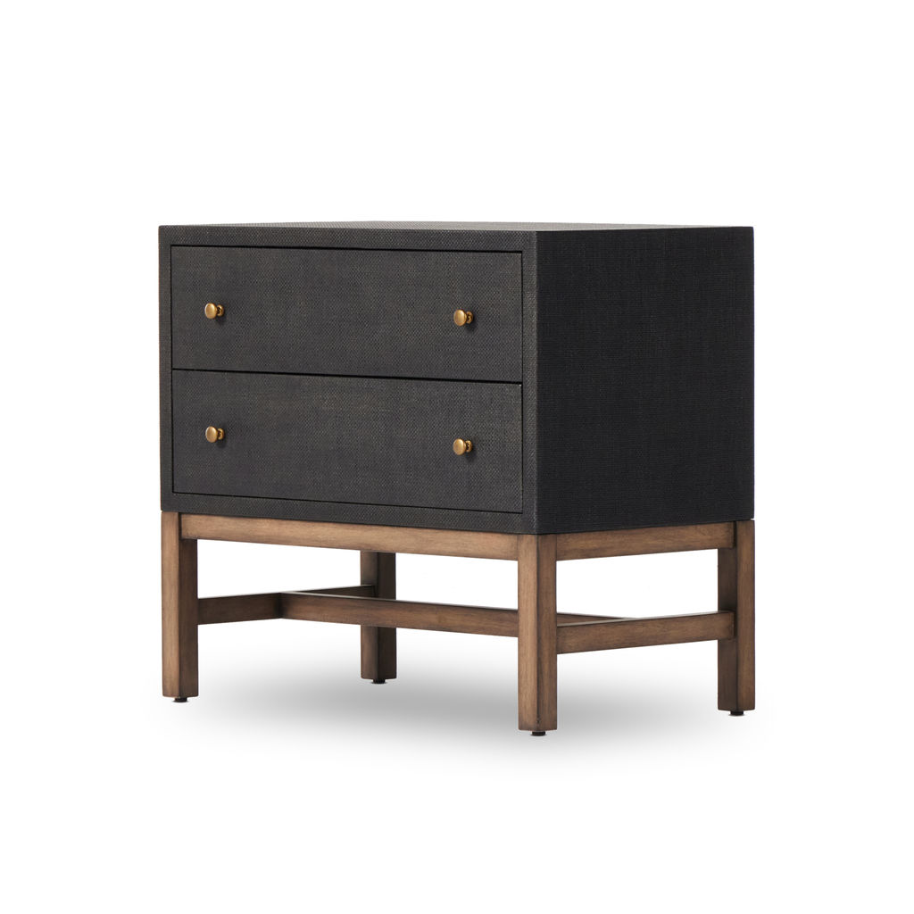 Preview image for Fiona Nightstand, Black Raffia
