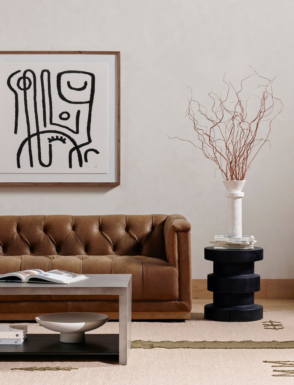 HIS OFFICE End Table, Black Pine