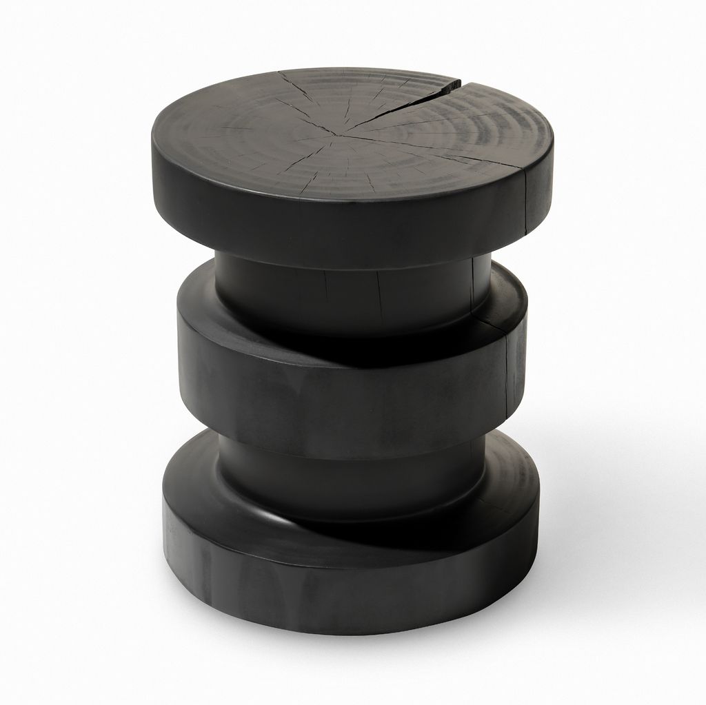 HIS OFFICE End Table, Black Pine