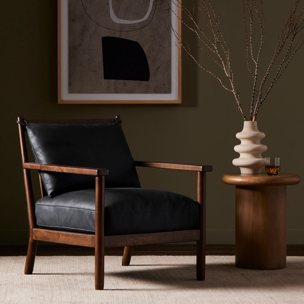 Living Room Armchair, Black