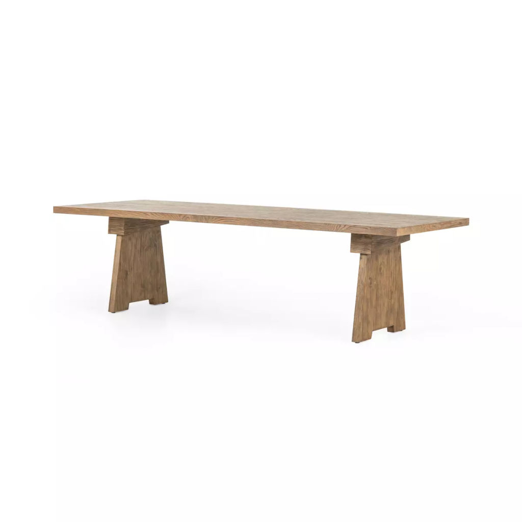 Darnell Dining Table 110", Bleached Oak Veneer