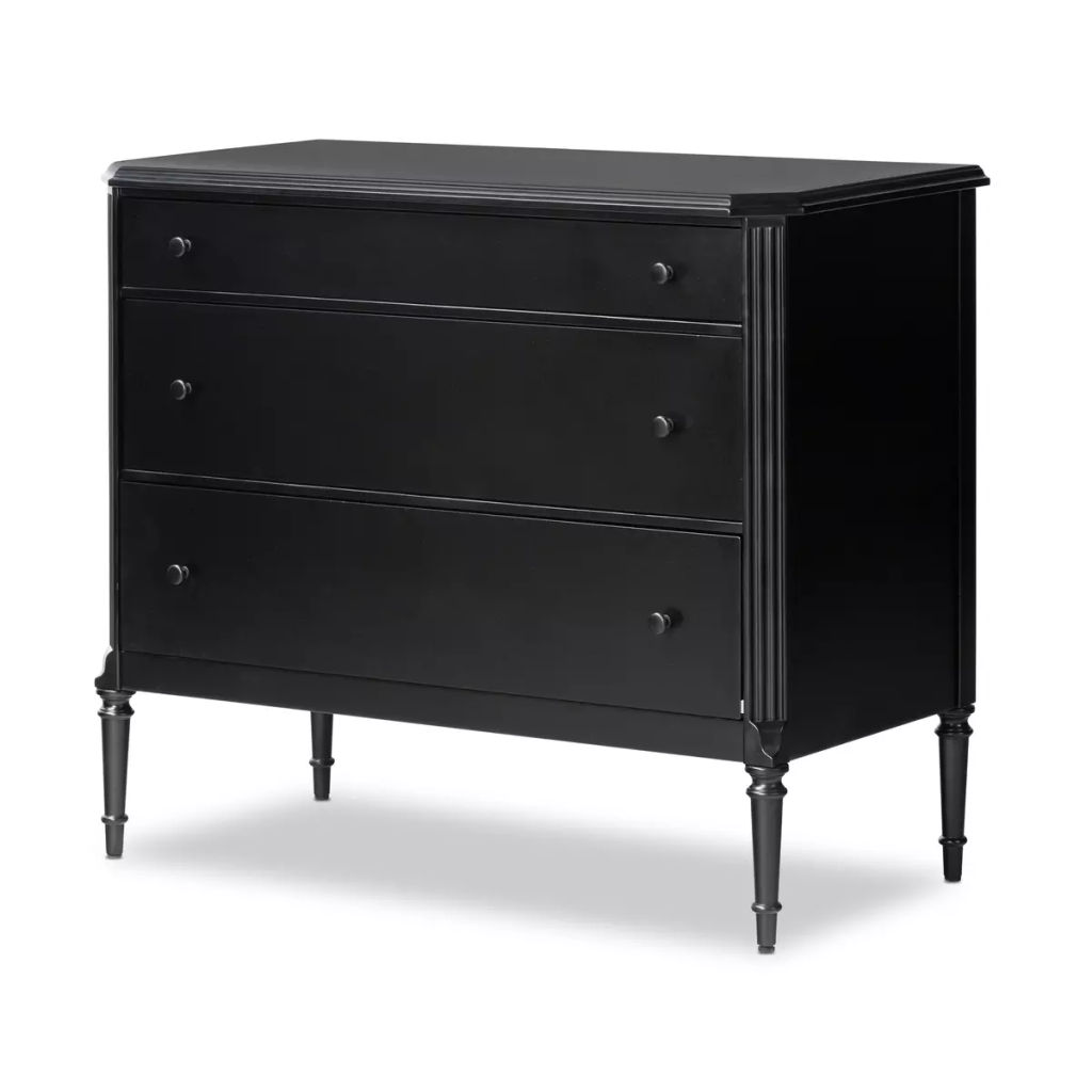 Lendon 3 Drawer Dresser, Black