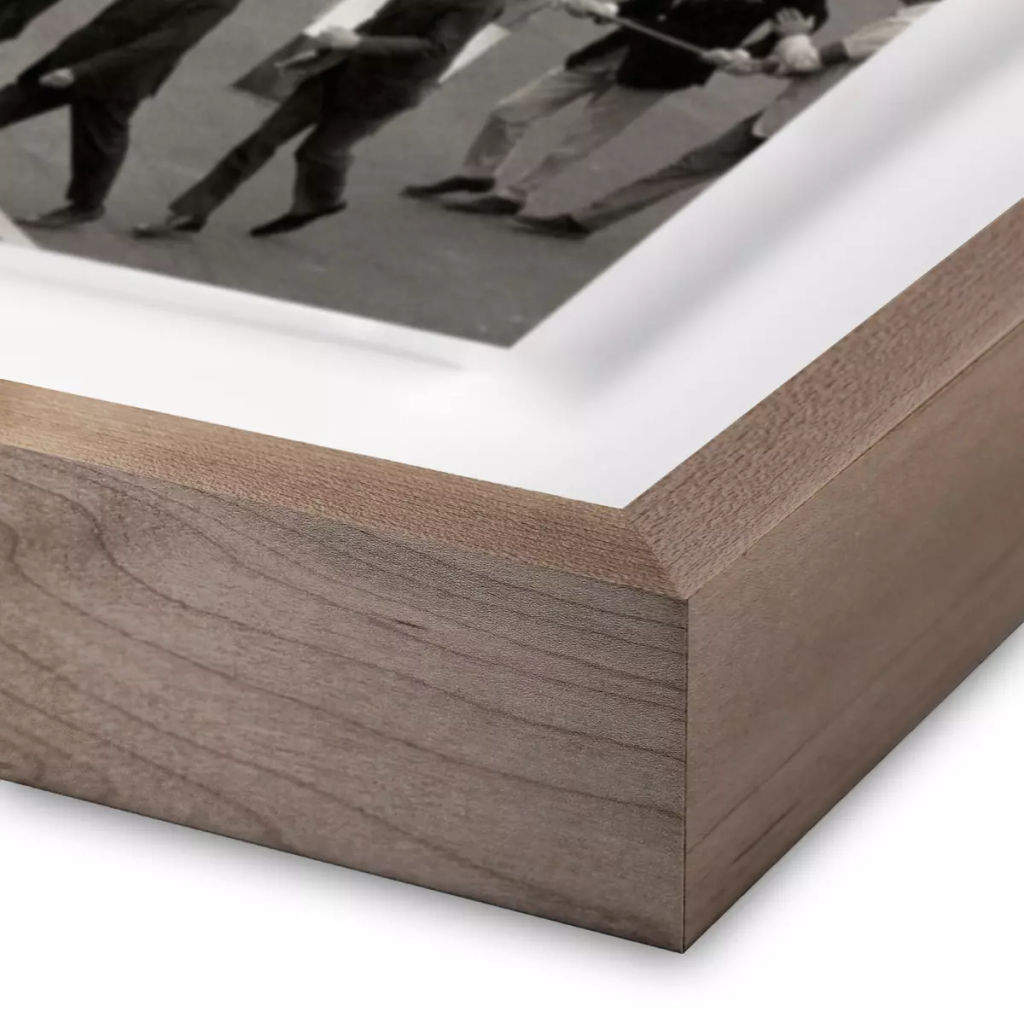Start Of The Le Mans Race By Getty Images 32" X 1.5" X 24", Rustic 1.5 Walnut