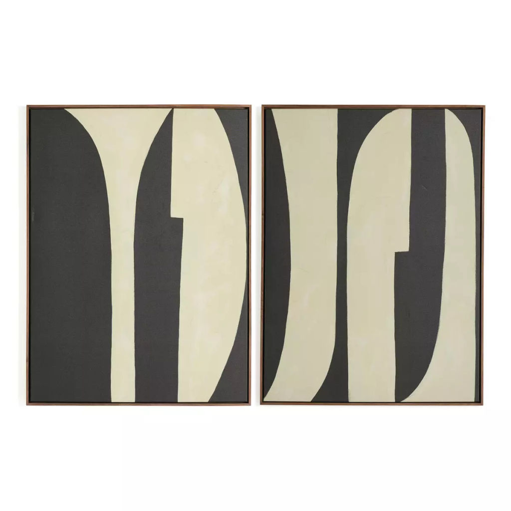 Grecco Diptych By Jess Engle 72" X 2" X 48", Rustic Walnut Floater