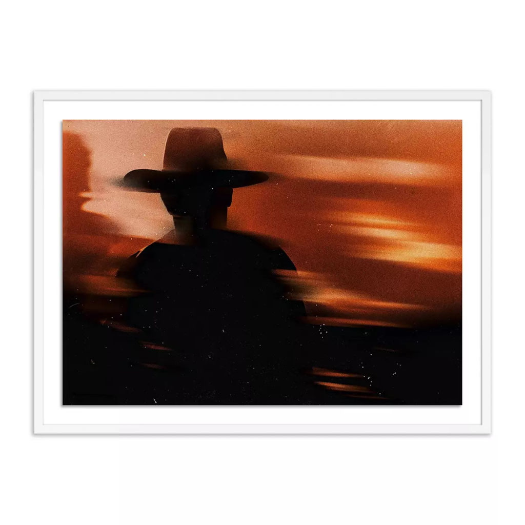 Cowboy In The Shadow By Coup D'esprit 32" X 1.5" X 24", White 1.5 Maple