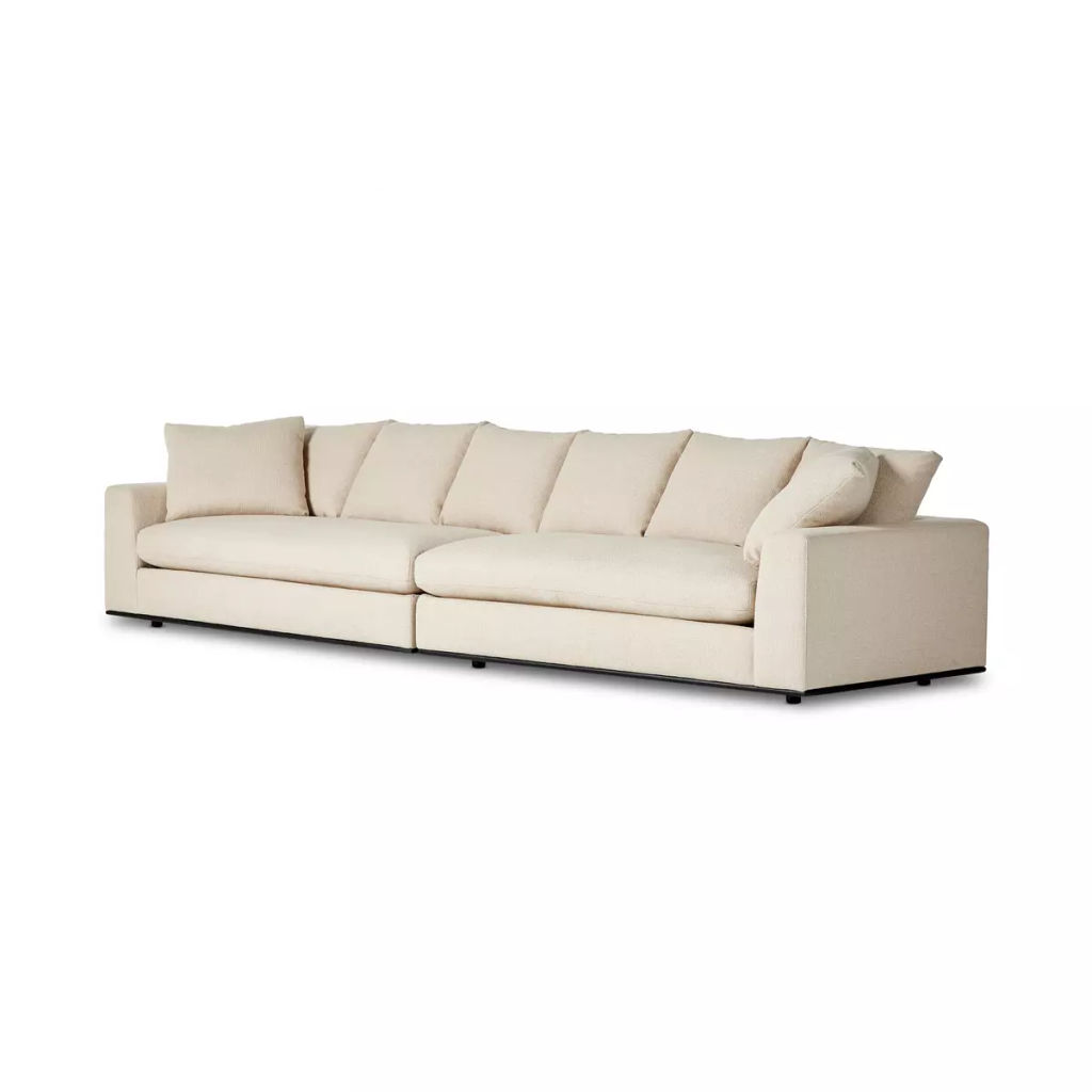 2-Piece  Sectional, Off-White