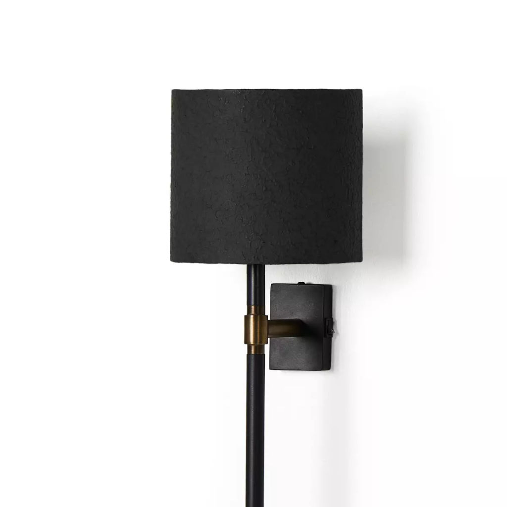 Maurice Sconce 8" X 7.5" X 50", Antique Brass Iron