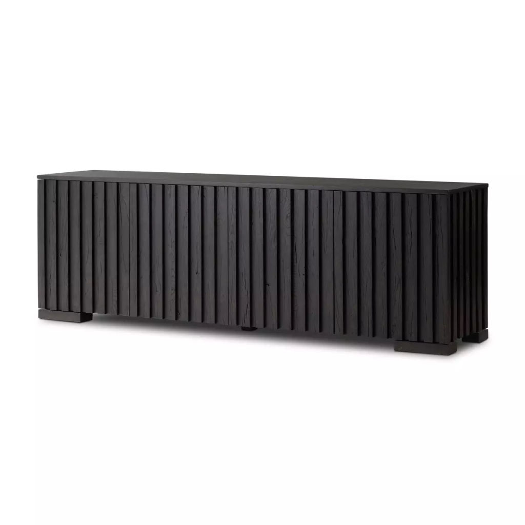 Ramos Sideboard 93.25" X 20.75" X 31.75", Dark Espresso Reclaimed French Oak