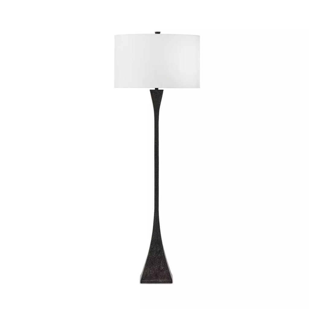 Tapered Forged Floor Lamp 24" X 24" X 70.5", Forged Black Aluminum