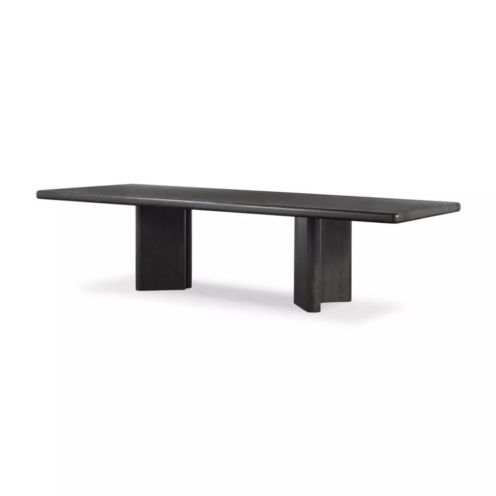 Castro Dining Table 118" 118" X 47.25" X 29.75", Dark Espresso Reclaimed French Oak