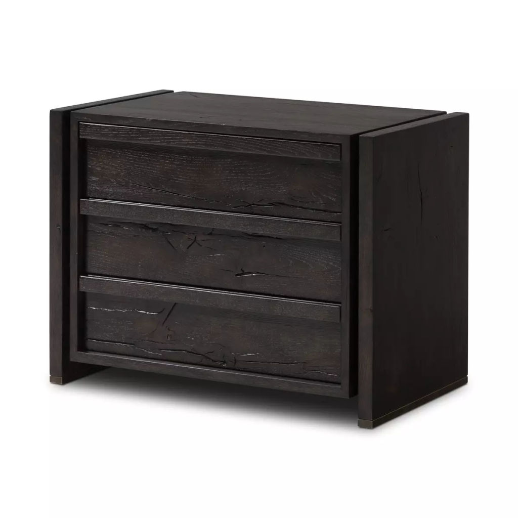 Alora Nightstand 29.5" X 18" X 22.75", Dark Espresso Reclaimed French Oak