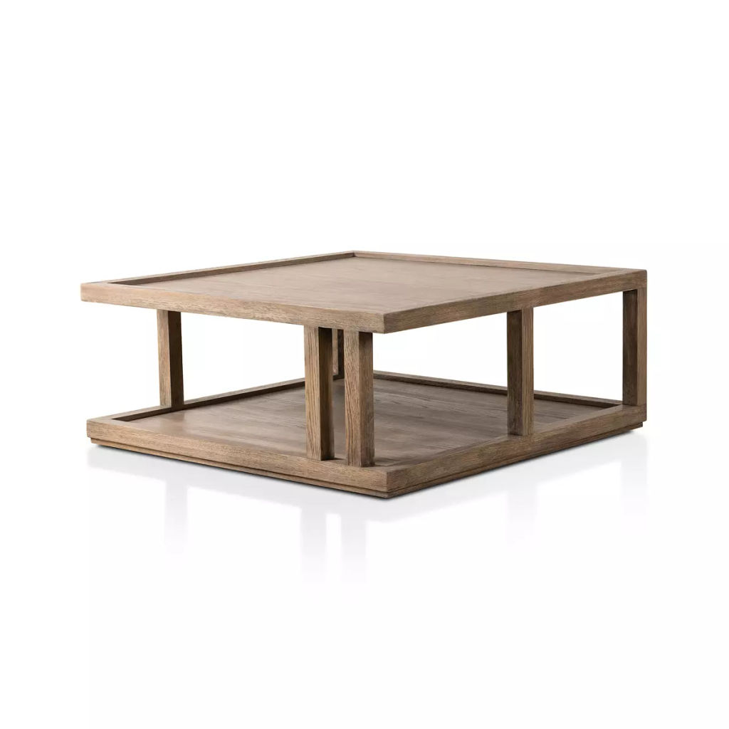Preview image for Charley Coffee Table 40" X 40" X 16", Warm Natural Oak Veneer