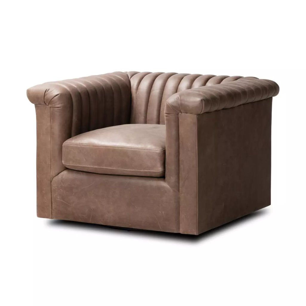 Watson Swivel Chair 37" X 33.5" X 26.5", Palermo Cigar