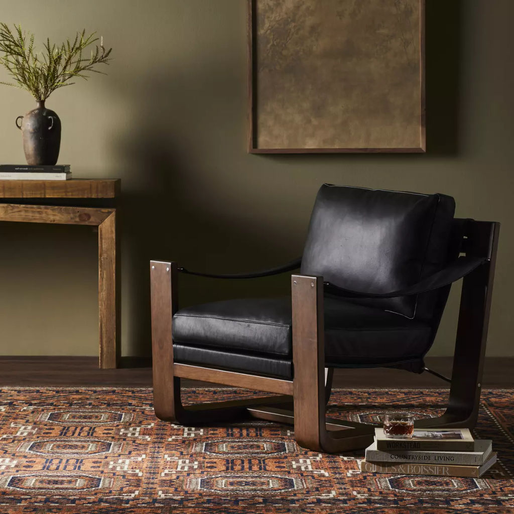 Cesar Chair 33" X 34.75" X 30.5", Carson Black