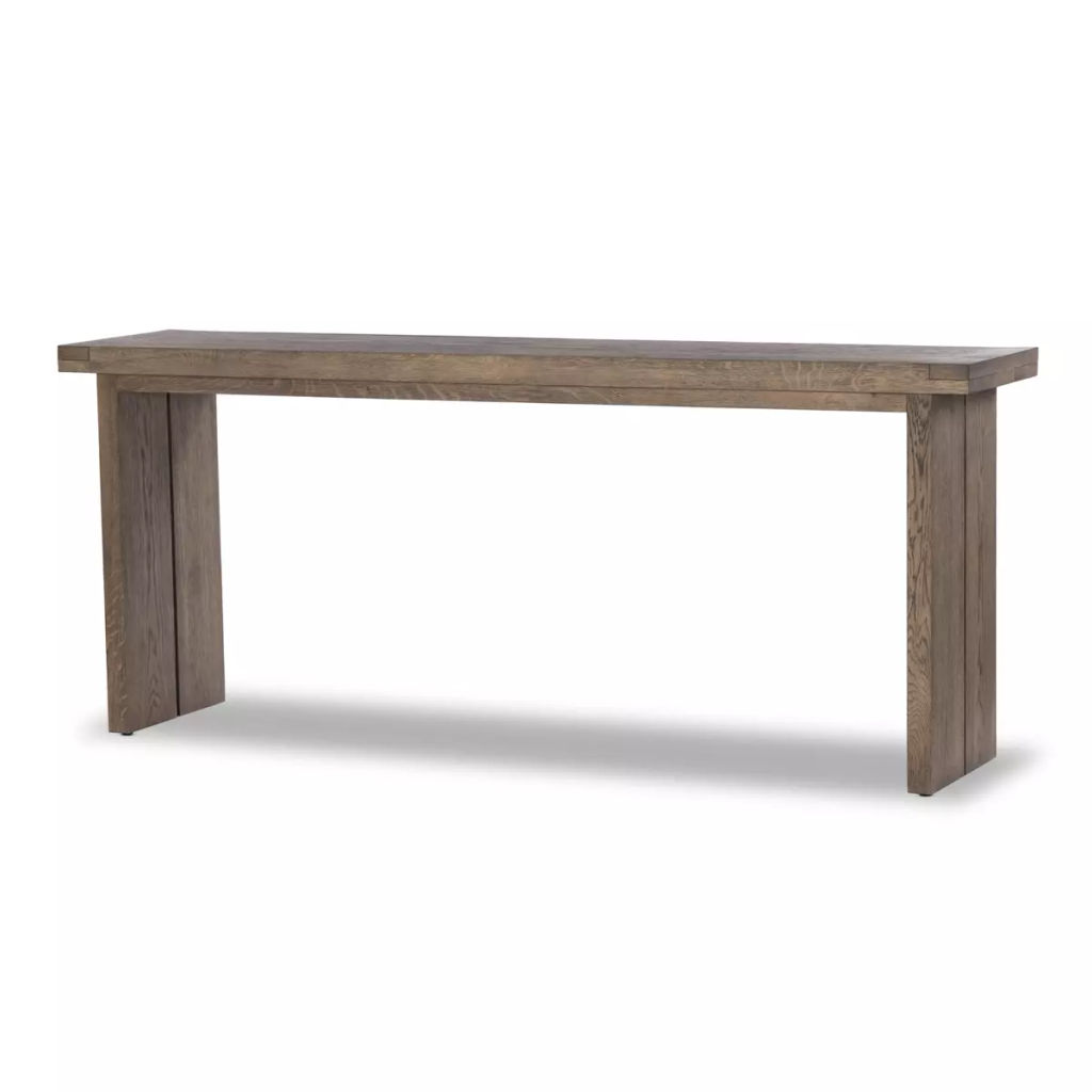 Warby Console Table 78" X 18" X 32.25", Worn Oak Veneer