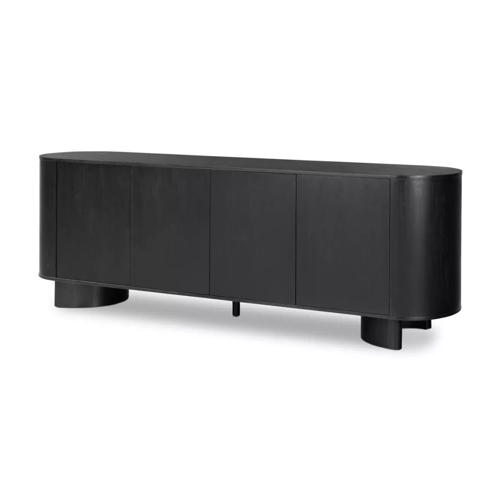 Preview image for Paden Sideboard 94" X 23" X 33", Aged Black Acacia