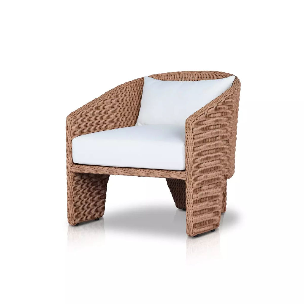 Preview image for Fae Outdoor Chair 28" X 28" X 29", Stinson White And Vintage Natural