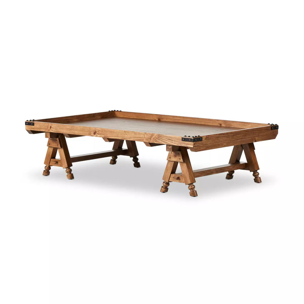 The Don't Try To Explain It Table 65.25" X 41" X 17", Distressed Brown Veneer