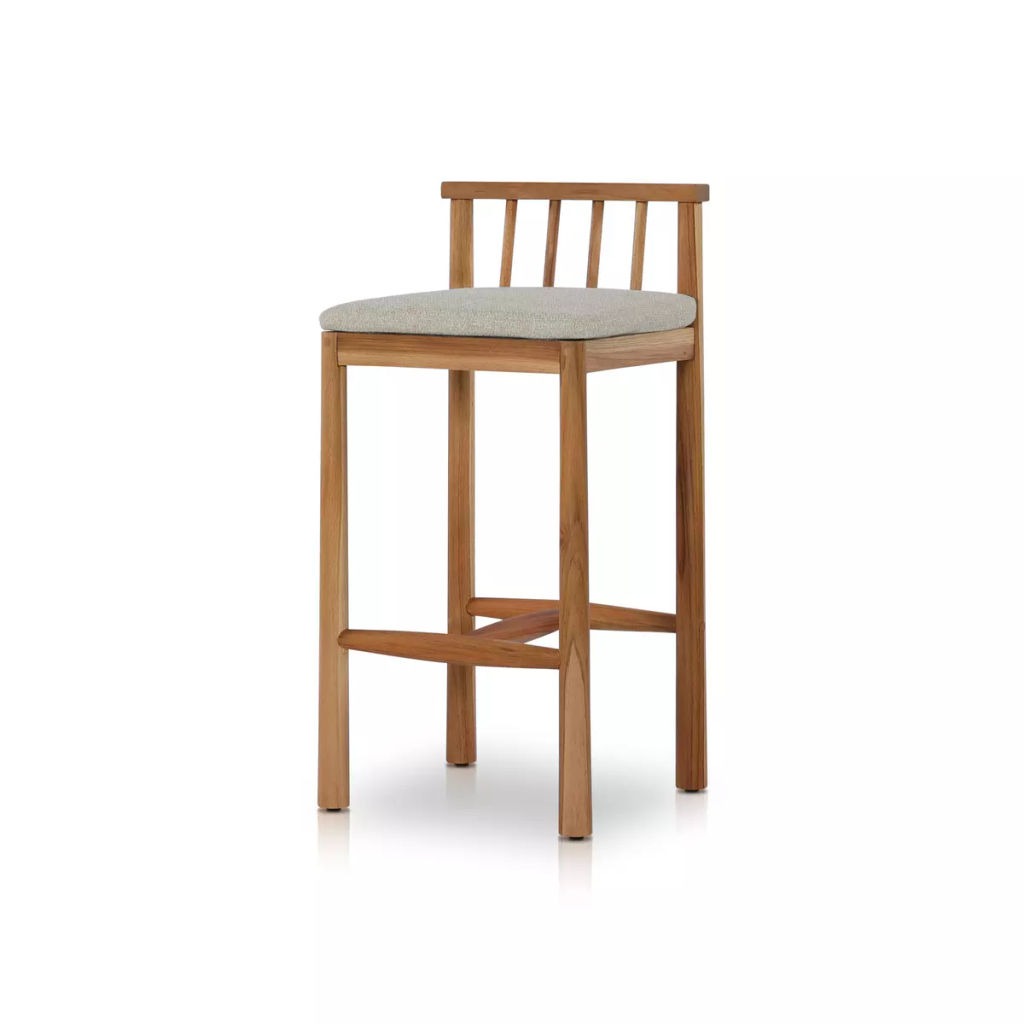 Preview image for Irvine Outdoor Bar Stool 18" X 18.25" X 37.5", Hayes Cream