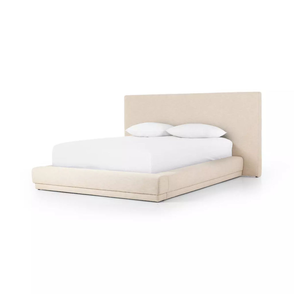 Martina Wide Queen Bed 93.25" X 94" X 47.5", Bergamo Parchment