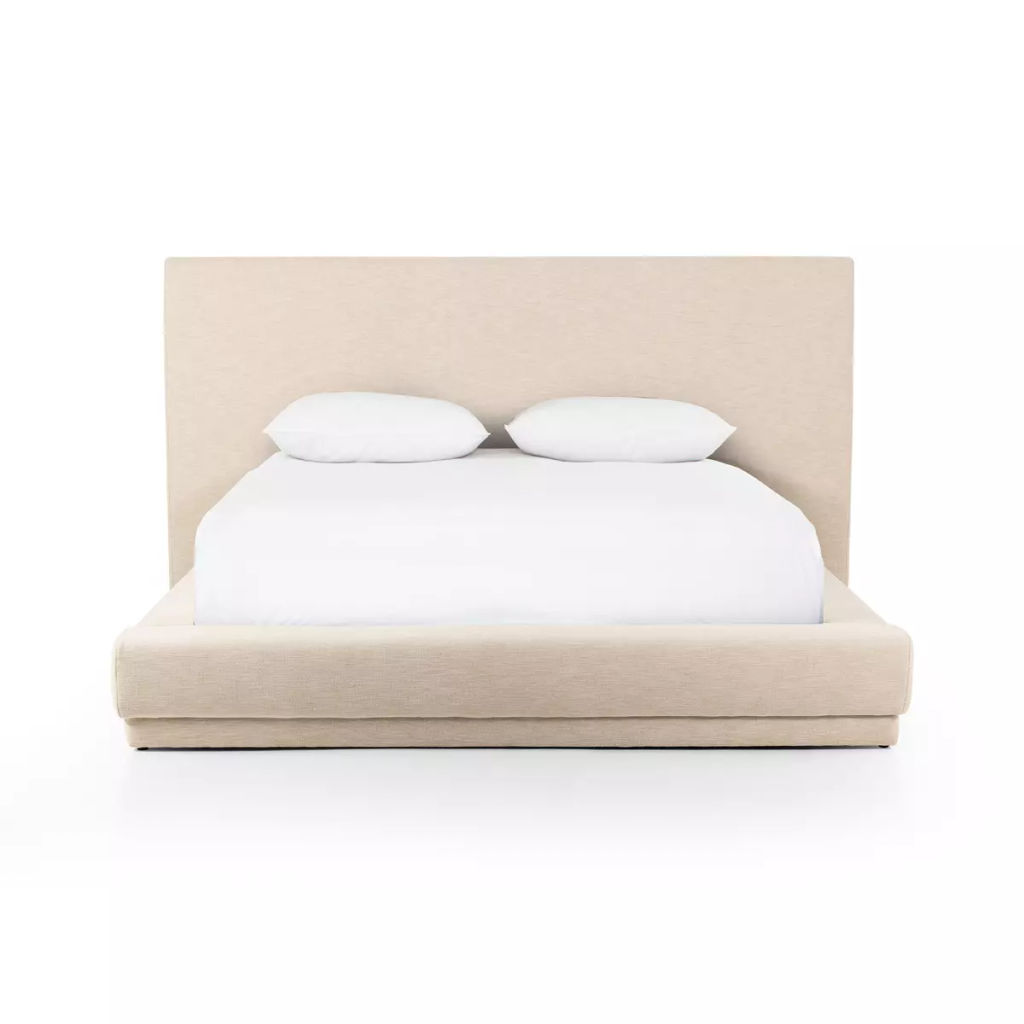 Martina Wide Queen Bed 93.25" X 94" X 47.5", Bergamo Parchment