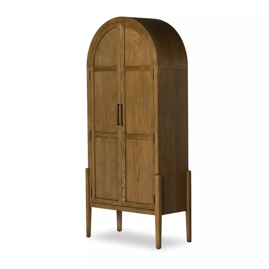 Preview image for Tolle Panel Door Cabinet 38" X 19" X 84", Drifted Oak Solid