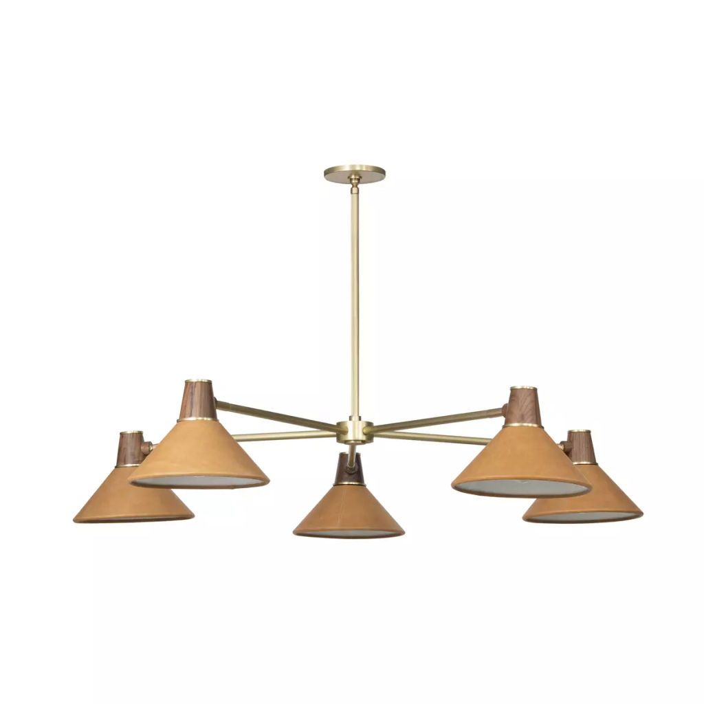 Cullen Chandelier, Aged Brass