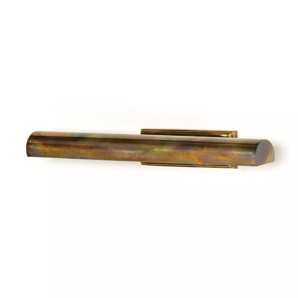 Clement Wide Picture Light, Burnt Brass
