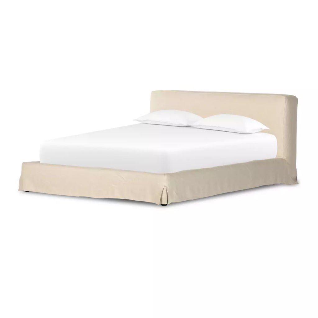 Preview image for Aidan Slipcover Bed Queen, Brussels Natural