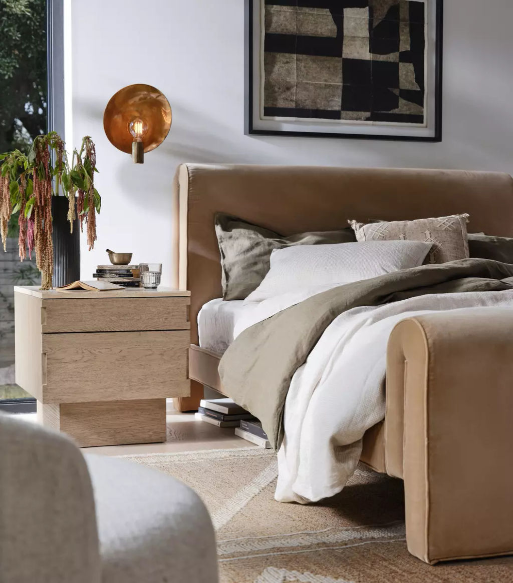 Mitchell Bed Queen, Surrey Camel