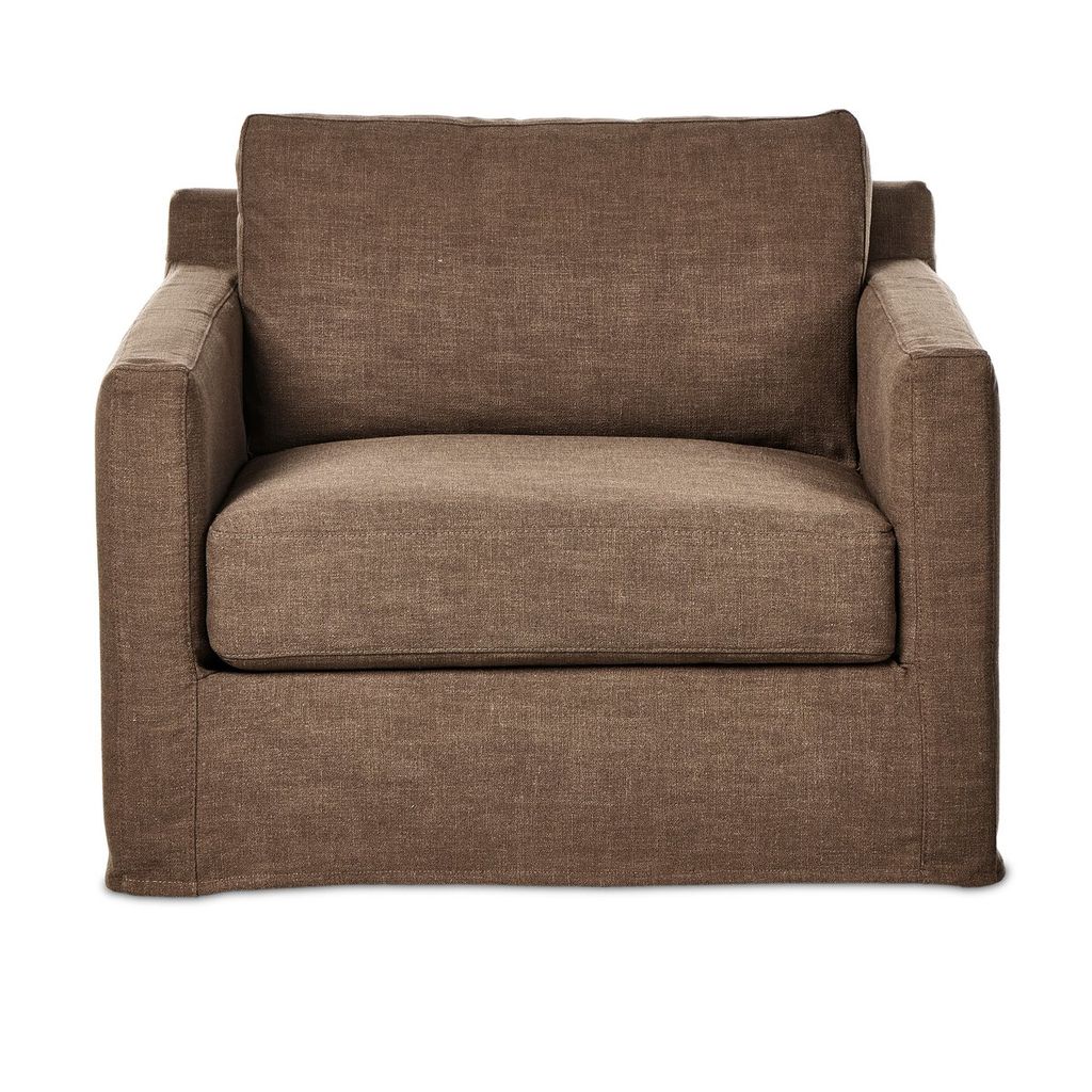 Hampton Slipcover Swivel Chair, Antwerp Cafe