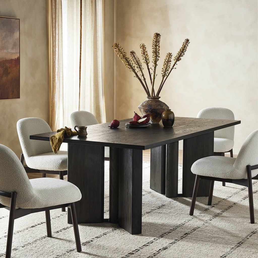 Huxley Dining Table 84", Smoked Black Veneer