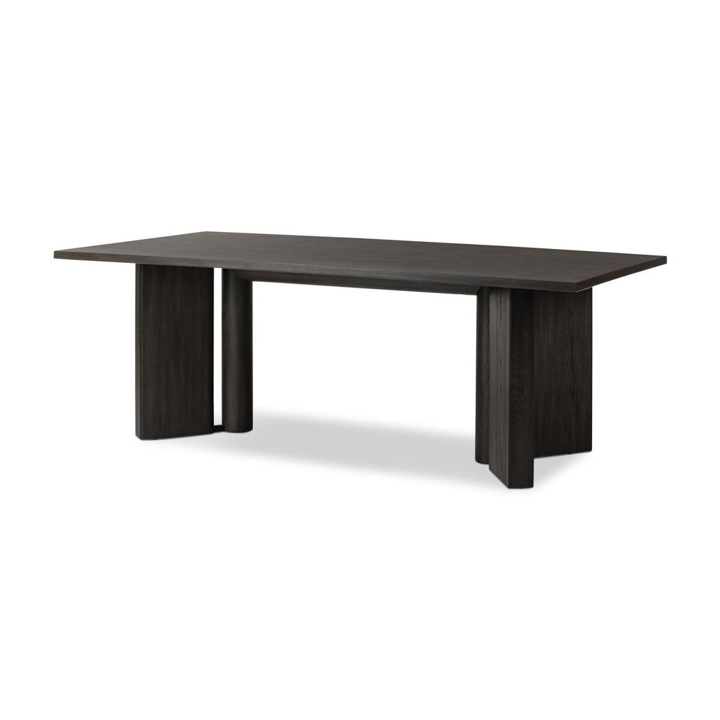 Huxley Dining Table 84", Smoked Black Veneer