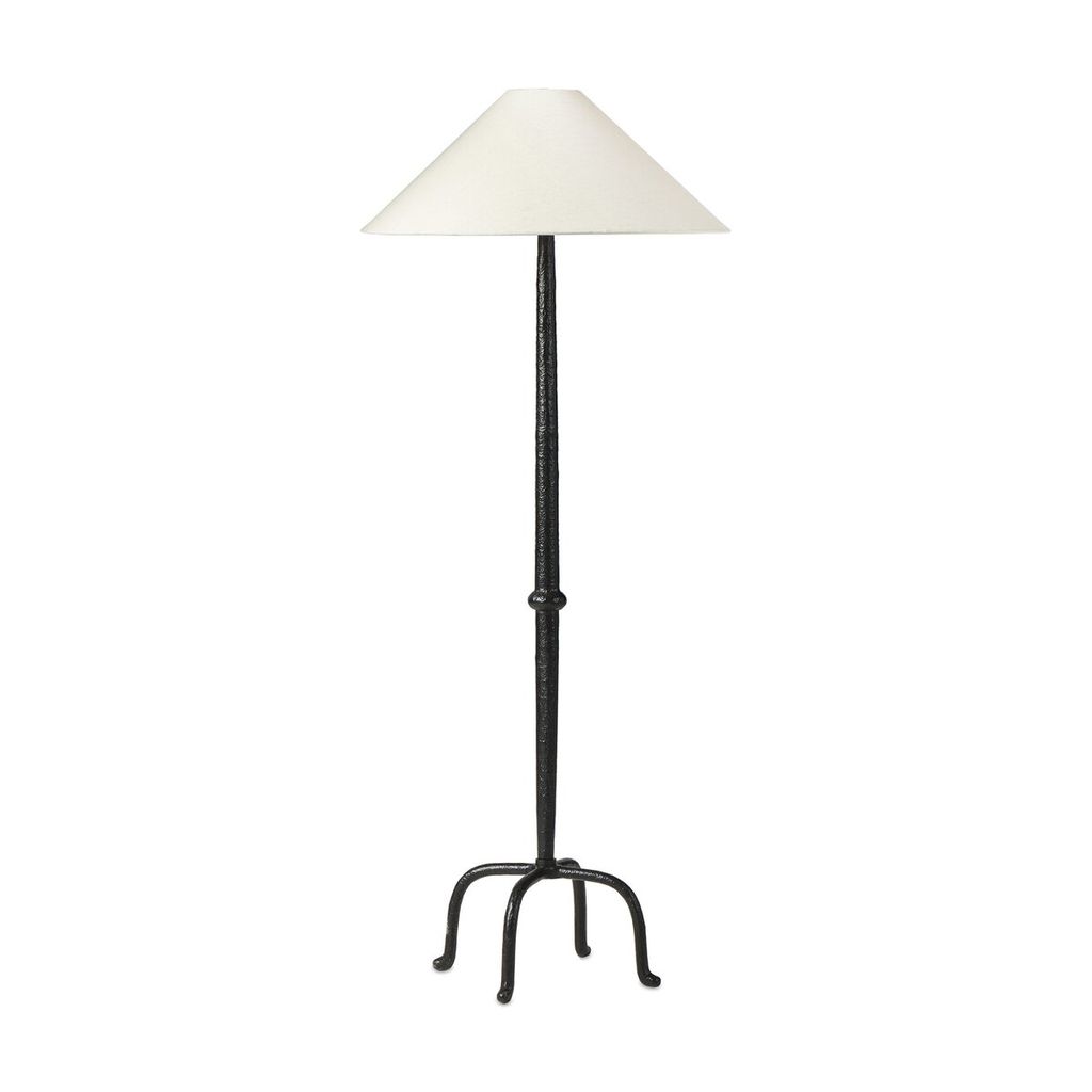 Neville Floor Lamp, Matte Black Cast Aluminum