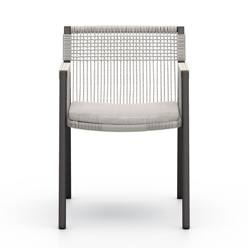 Shuman Outdoor Dining Chair, Stone Grey Cover