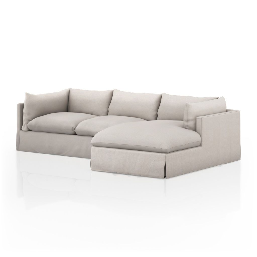Habitat Slipcover 2-Piece Sectional Right Chaise115", Bennett Moon Cover