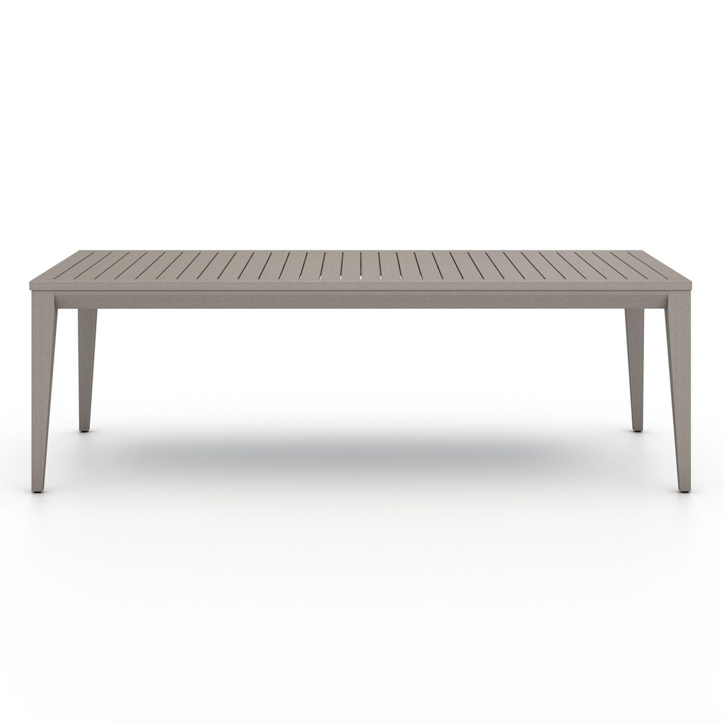 Weathered Gray Outdoor Dining Table, 94"