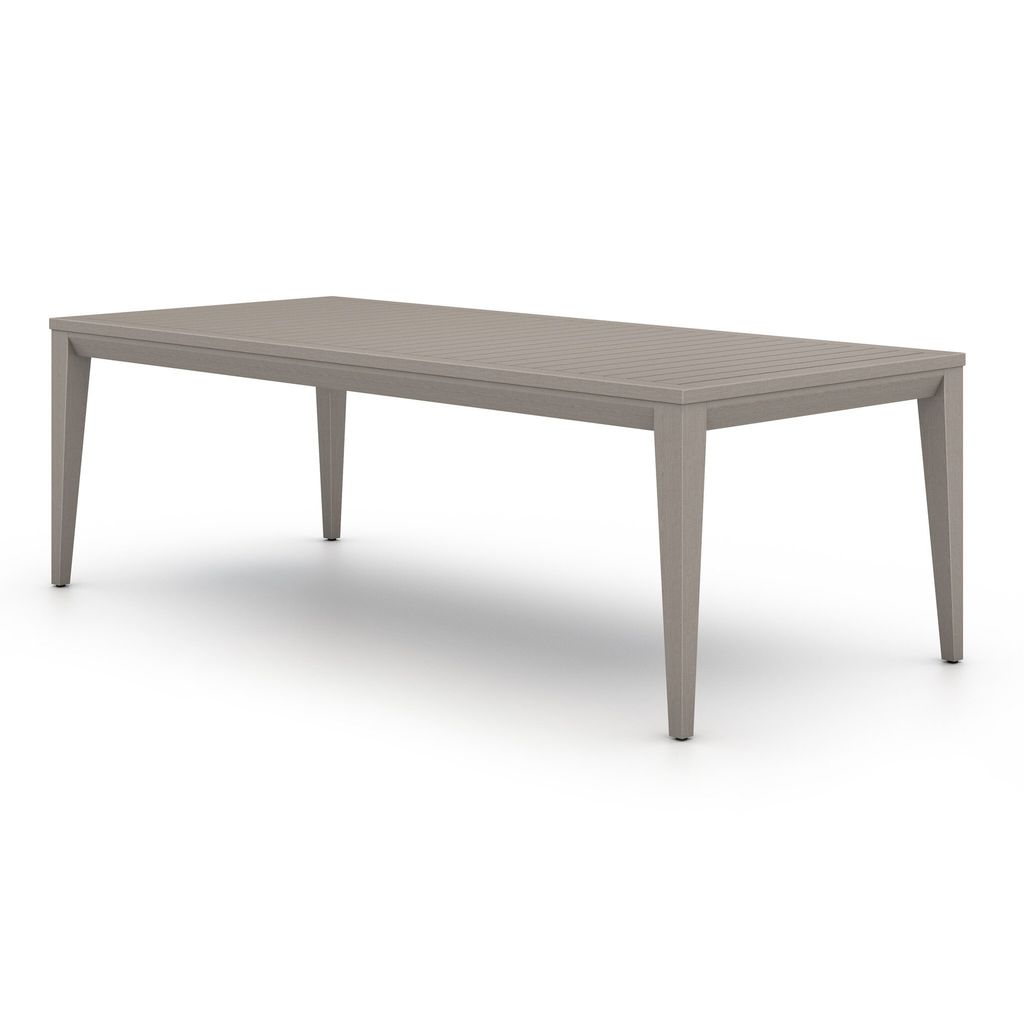 Weathered Gray Outdoor Dining Table, 94"
