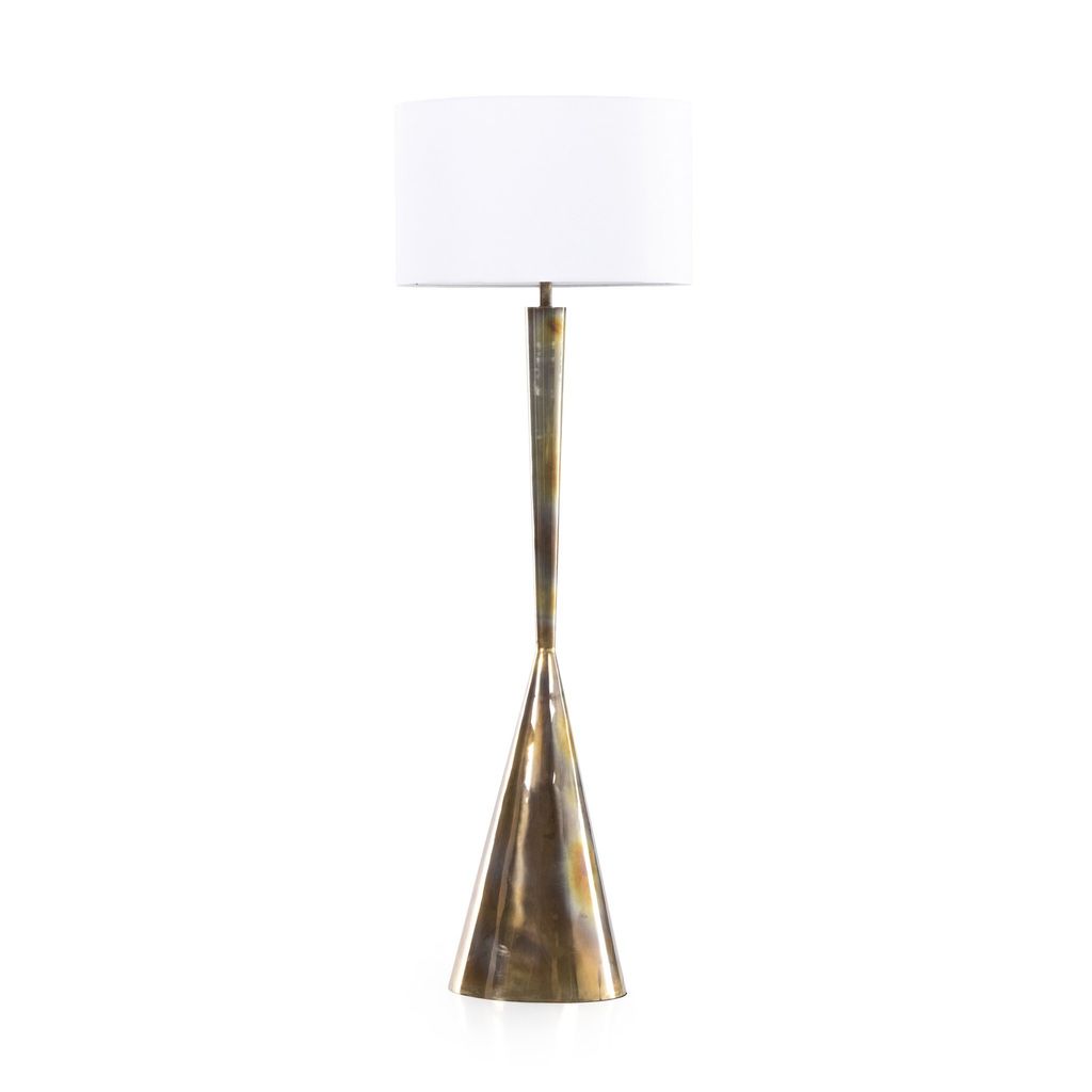 Clement Floor Lamp, Burnt Brass