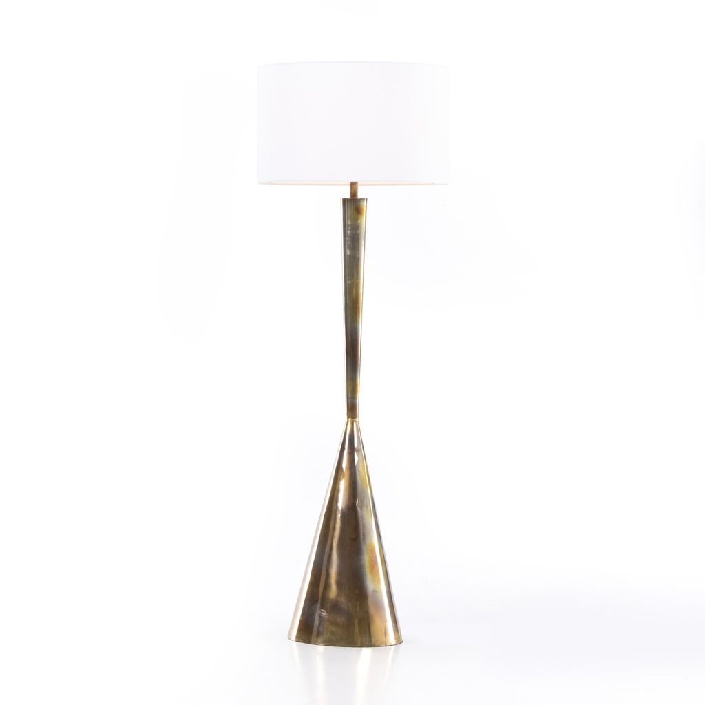 Clement Floor Lamp, Burnt Brass