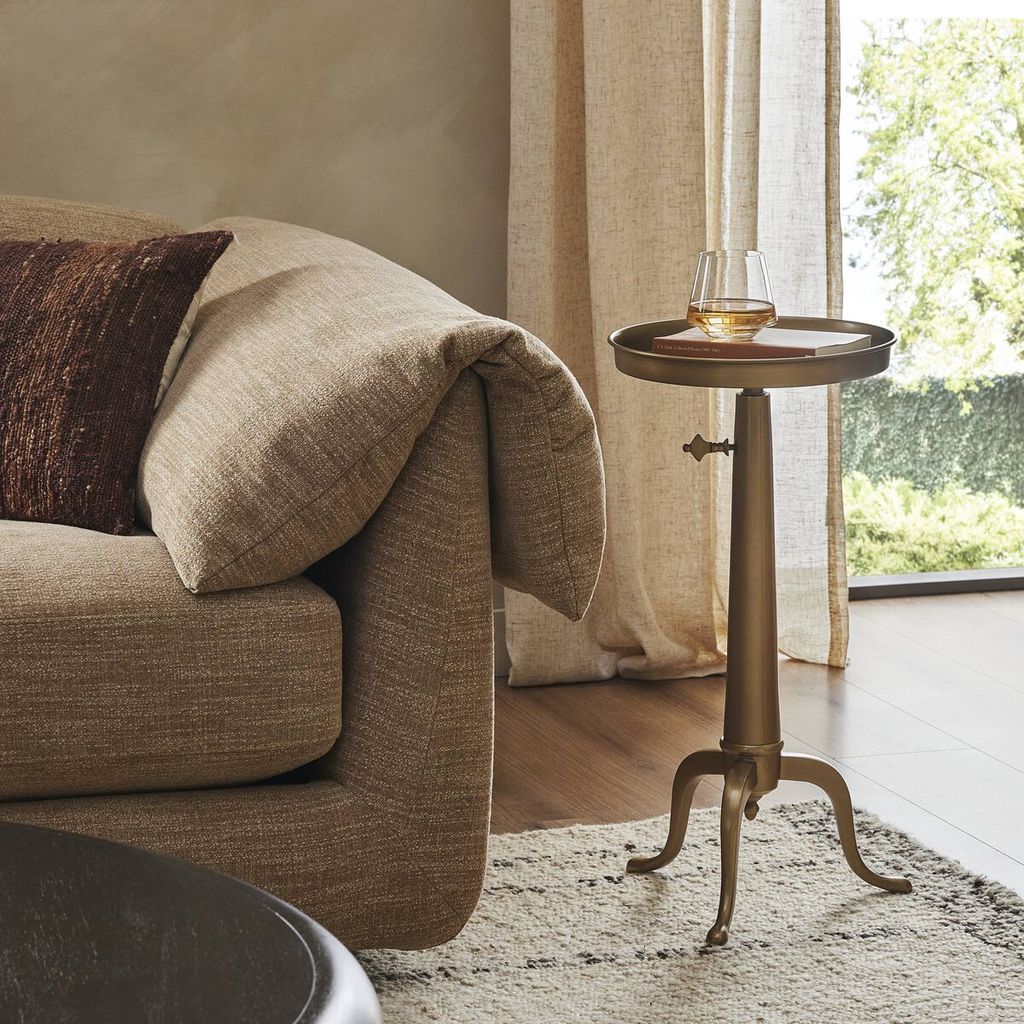 Umi End Table, Dark Matte Brass