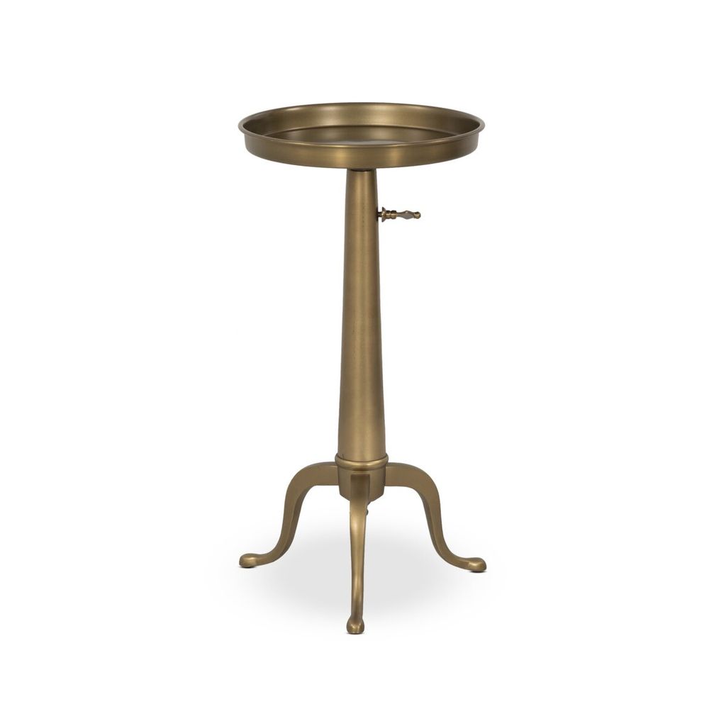 Umi End Table, Dark Matte Brass