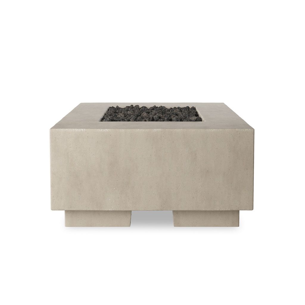 Kenton Outdoor Fire Table, Natural Concrete With Natural Gas Fuel Type