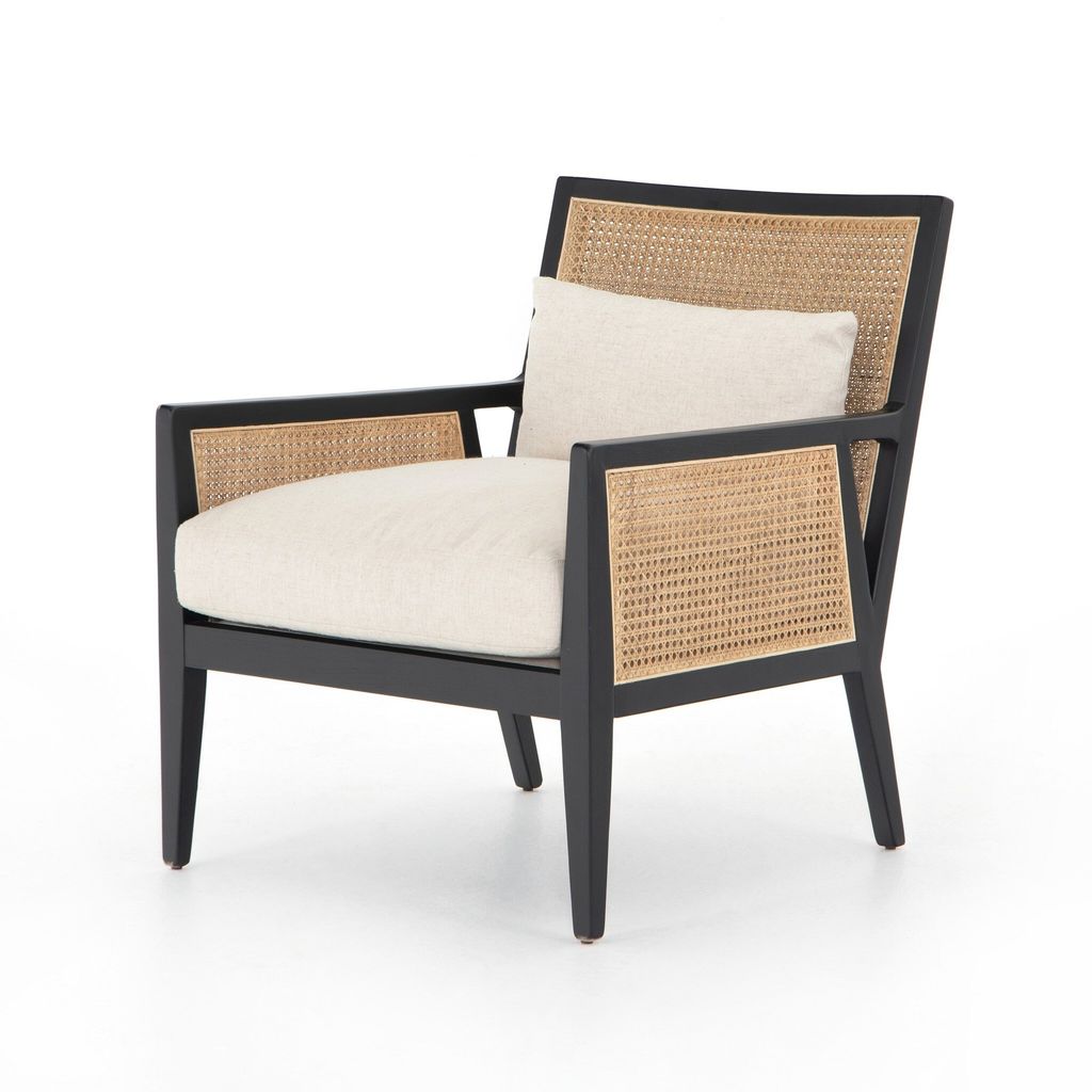 Antonia Cane Chair, Brushed Ebony