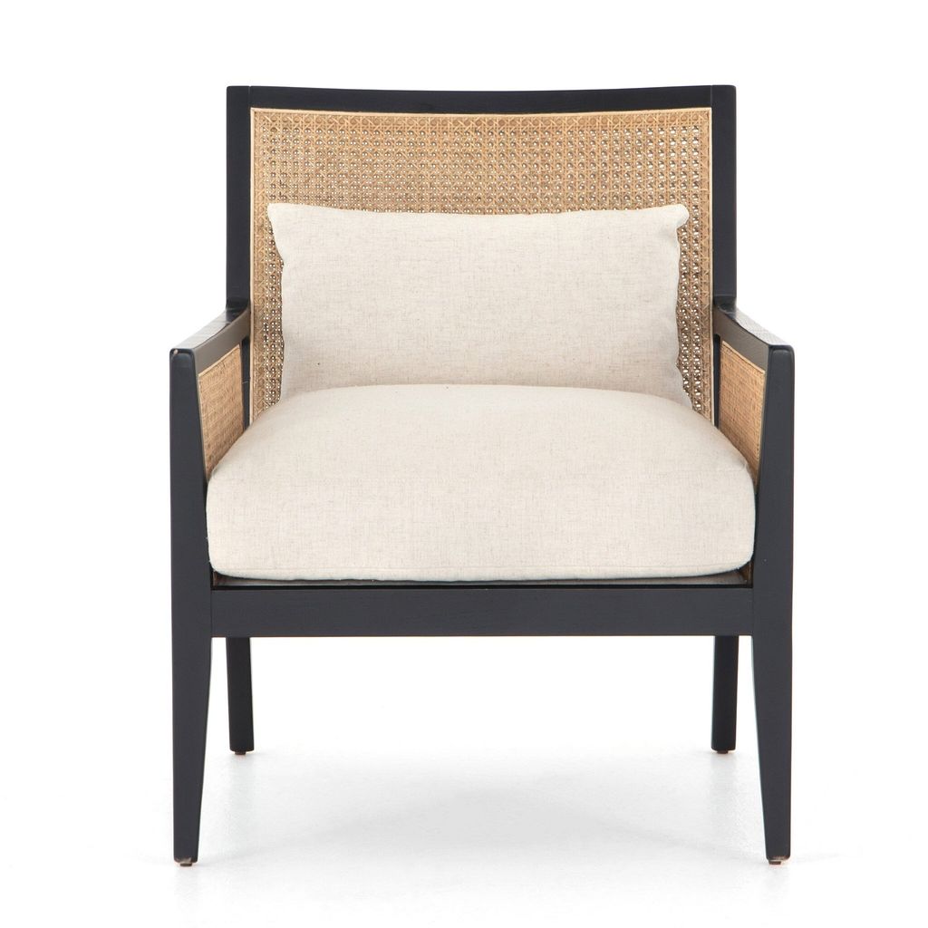 Antonia Cane Chair, Brushed Ebony