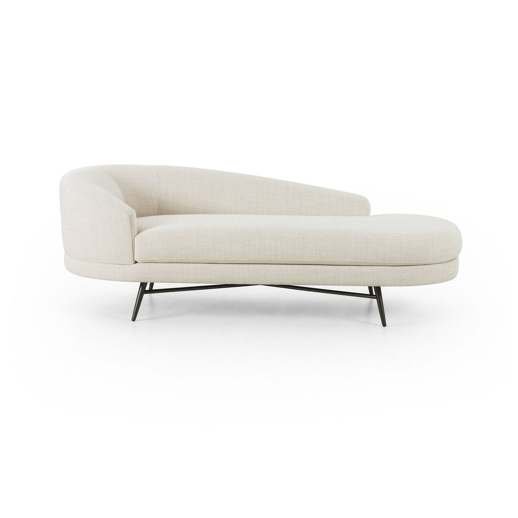 Carmela Chaise Left Arm Facing, Irving Taupe Cover